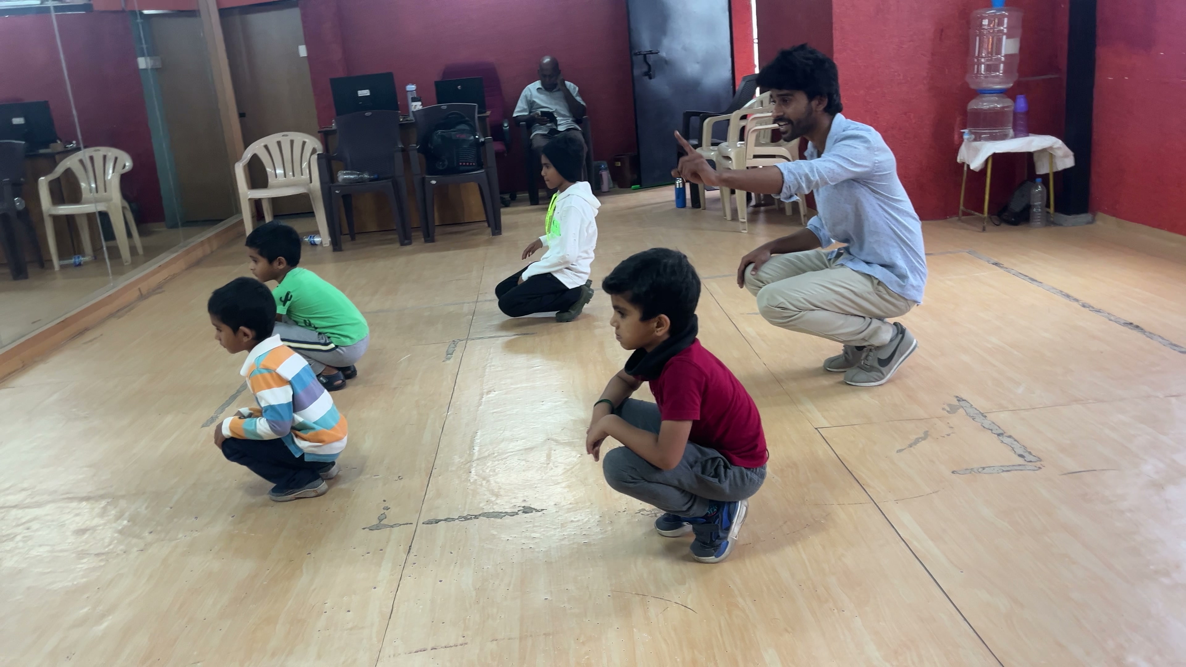 Movementz instructor guiding young students
